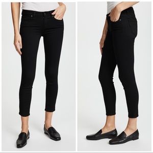 PAIGE Verdugo Black Skinny Stretch Crop Jeans Pant